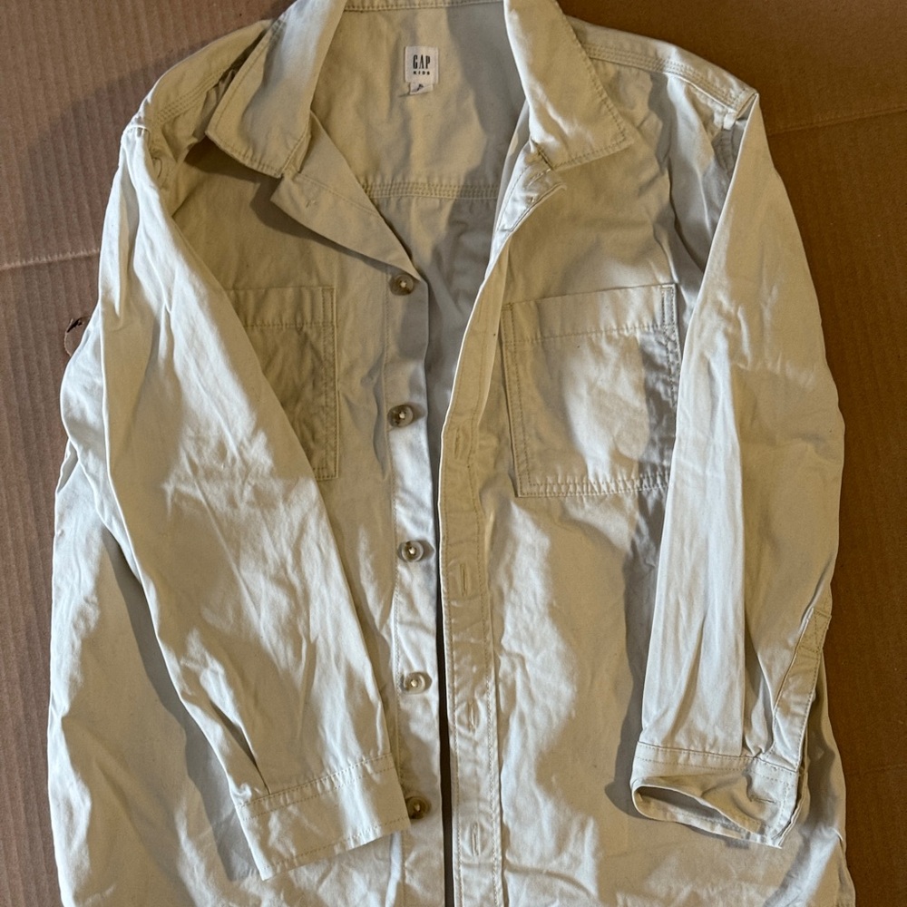GAP Kids Cream Button-Up Shirt